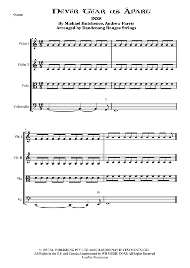 Never Tear Us Apart (arr. Dandenong Ranges Strings)