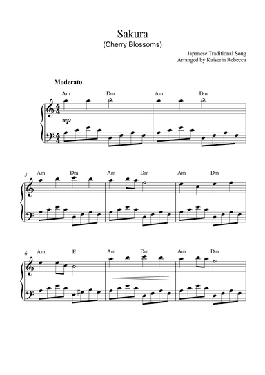 Sakura (Cherry Blossoms) (arr. Kaiserin Rebecca)