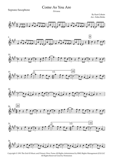 Come As You Are (arr. Fabio Britto)