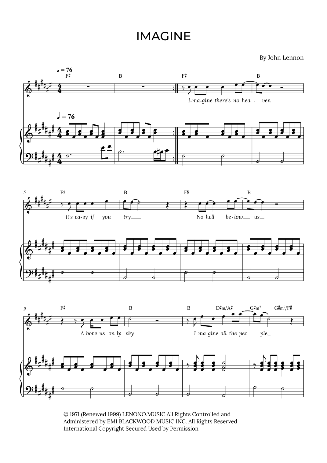 Imagine (arr. Alex Nunes Rodrigues)