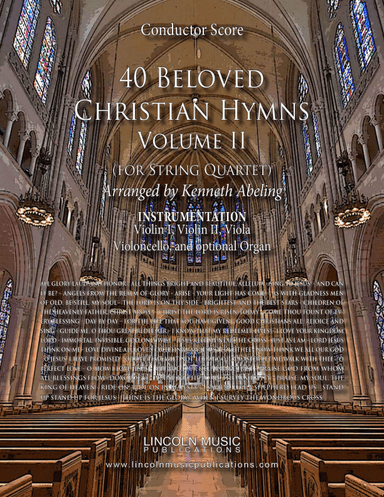 40 Beloved Christian Hymns Volume II (for String Quartet and optional Organ) (arr. Kenneth Abeling)
