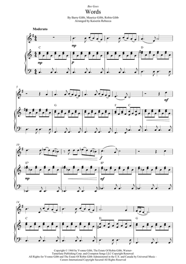 Words (arr. Kaiserin Rebecca)