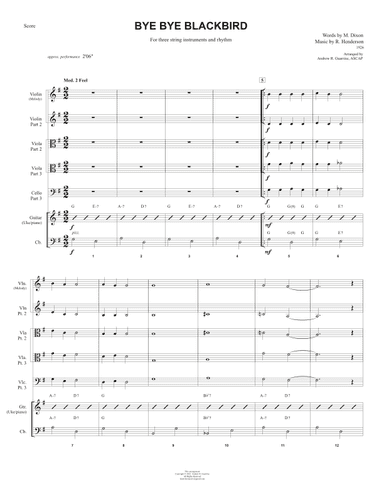 Bye Bye Blackbird (arr. Andrew R. Guarrine)