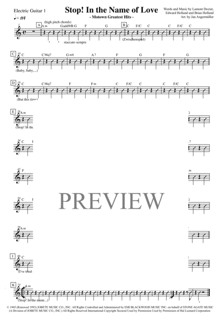 Stop! In The Name Of Love (arr. Jan Angermüller)