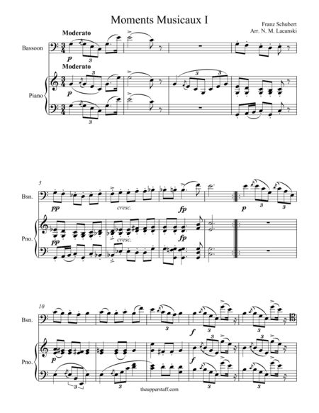 Moments Musicaux I (arr. Nick Lacanski)