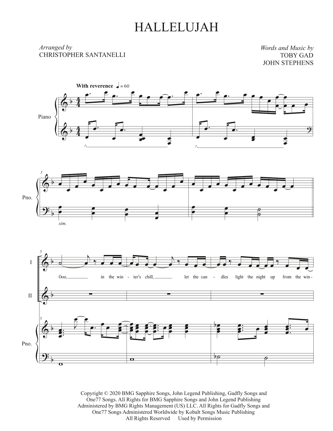 Hallelujah (arr. Christopher Santanelli)