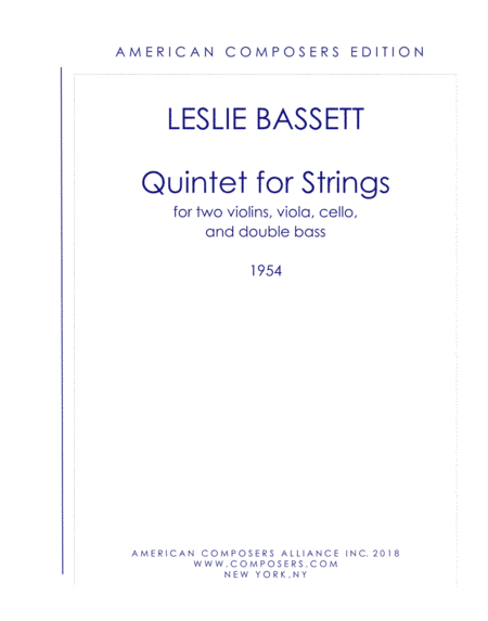 [Bassett] Quintet for Strings