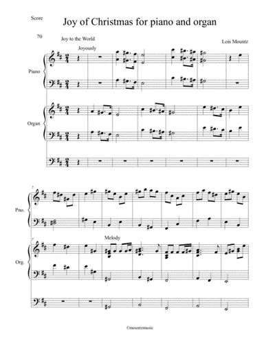 Joy of Christmas Medley for Piano and Organ/Keyboard (arr. Lois Mountz)