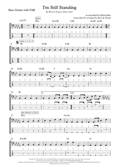 I'm Still Standing (arr. Joeri de Graaf)