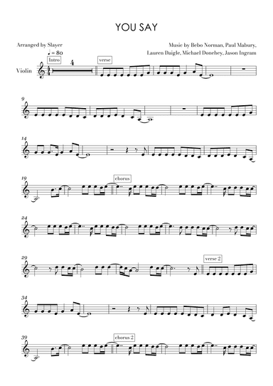 You Say (arr. Slayer)