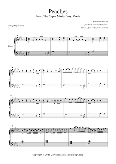 Peaches (arr. BTmusic)
