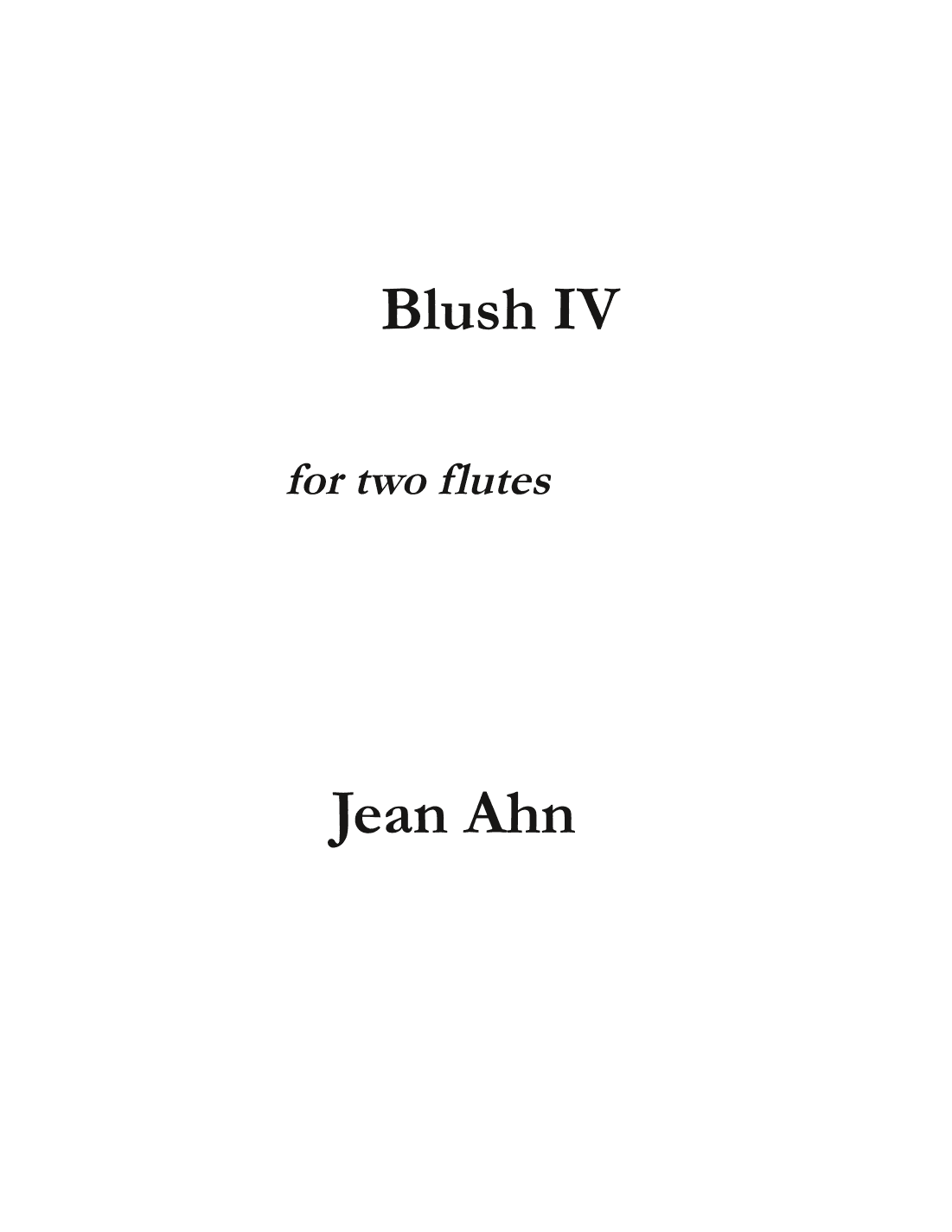 Blush for flute duo
