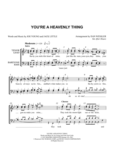 You're A Heavenly Thing (arr. Dan Wessler)