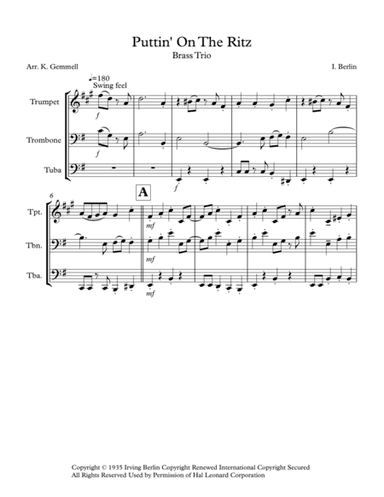 Puttin' On The Ritz (arr. Keith Gemmell)