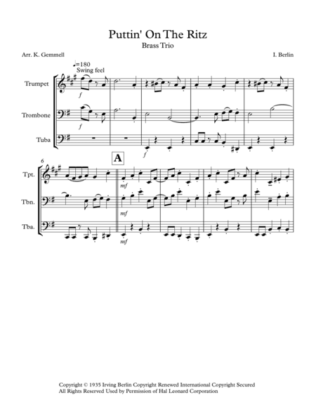 Puttin' On The Ritz (arr. Keith Gemmell)