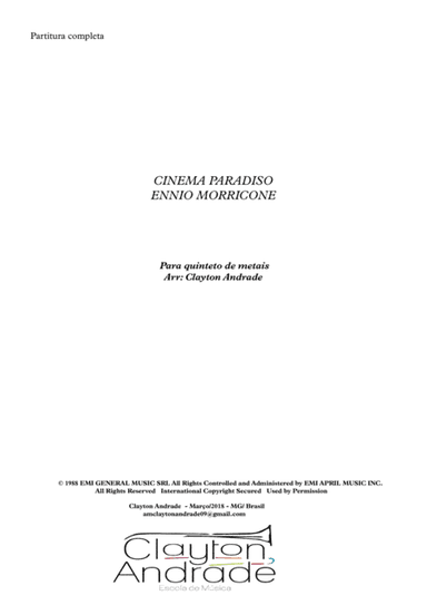 Cinema Paradiso (arr. Clayton Andrade)