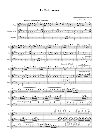 A. Vivaldi, Spring, 1st movement (arr. Gennady Kozhevnikov)