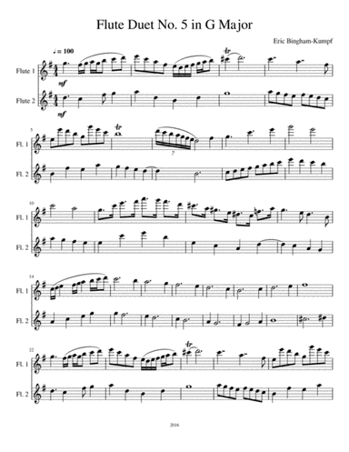 Flute Duet No.5 in G Major