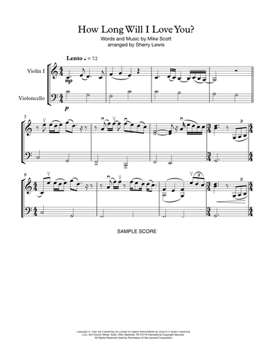 How Long Will I Love You (arr. Sherry Lewis)
