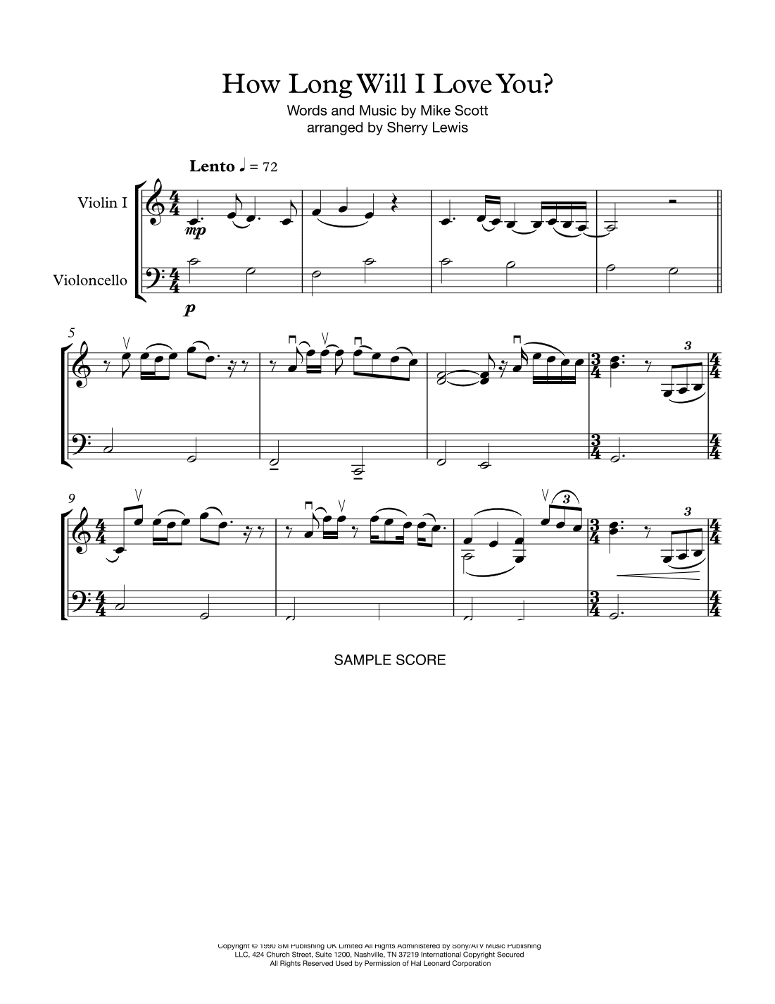 How Long Will I Love You (arr. Sherry Lewis)