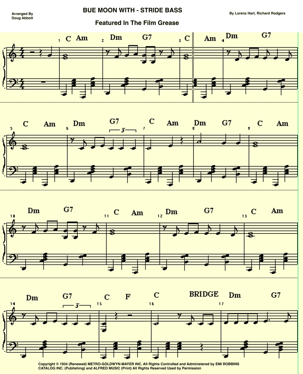 Blue Moon (arr. Doug Abbott)