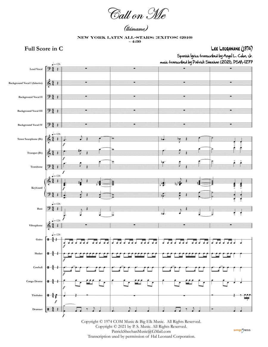Call On Me (arr. Patrick Sheehan)