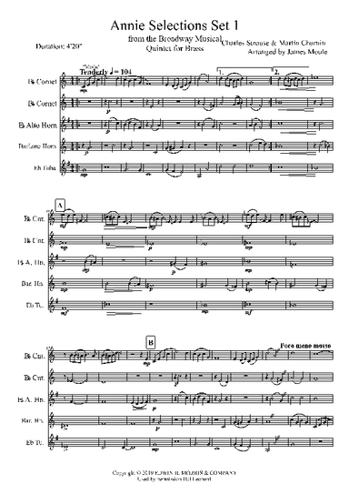 Annie Score (arr. James Moule)