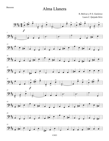 Alma Llanera. EASY. WOODWINDS & STRINGS (arr. Laura C. Quijada Ortíz)