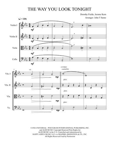 The Way You Look Tonight (arr. John T Sarno)