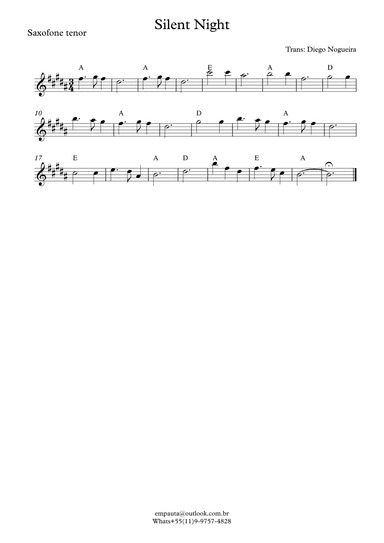 Silent Night (arr. DIEGO NOGUEIRA DE SIQUEIRA)