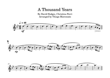 A Thousand Years (arr. Thiago Marconato)