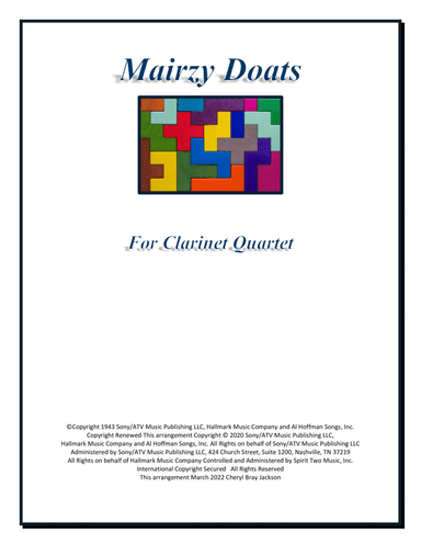 Mairzy Doats (arr. Cheryl Bray Jackson)