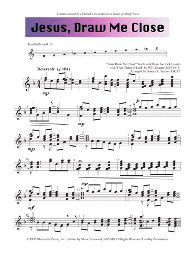 Jesus, Draw Me Close (arr. Sondra K. Tucker)