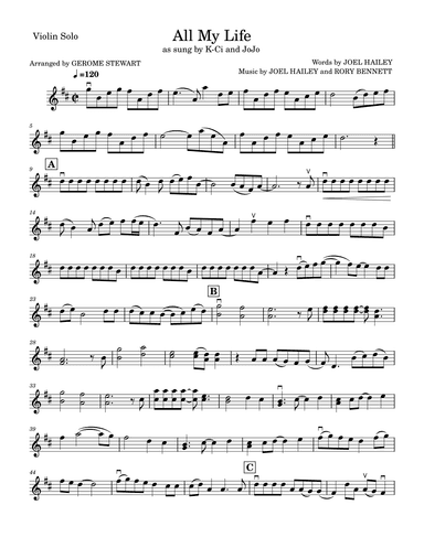 All My Life (arr. Gerome Stewart)