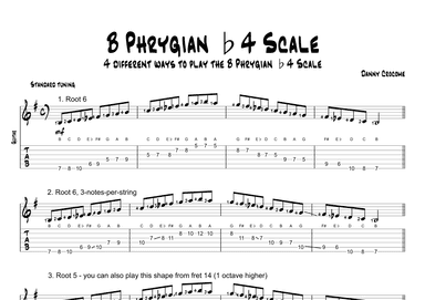 B Phrygian b4 Scale (4 Ways to Play)