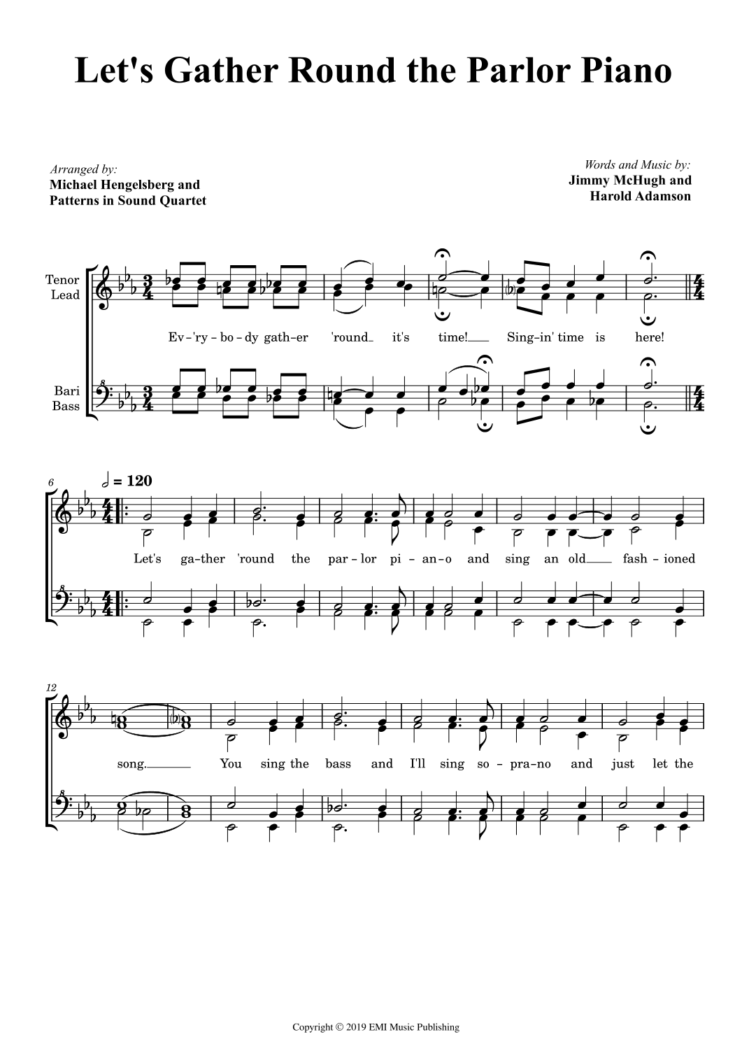 (let's Gather 'round) The Parlor Piano (arr. Michael Hengelsberg)