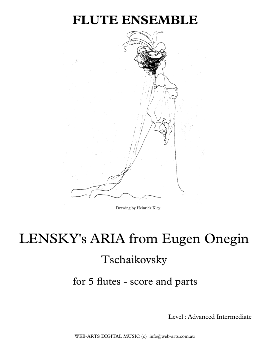 LENSKY's ARIA from Eugene Onegin for 4 flutes - TSCHAIKOVSKY + (arr. WEB-ARTS Digital Music)