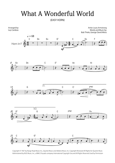 What A Wonderful World (arr. Iury Cardoso)