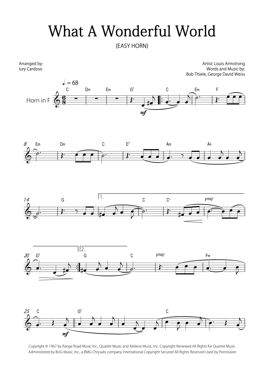 What A Wonderful World (arr. Iury Cardoso)