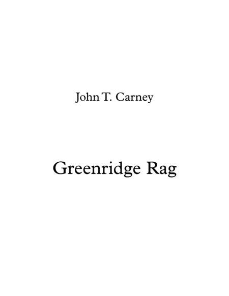 Greenridge Road Rag