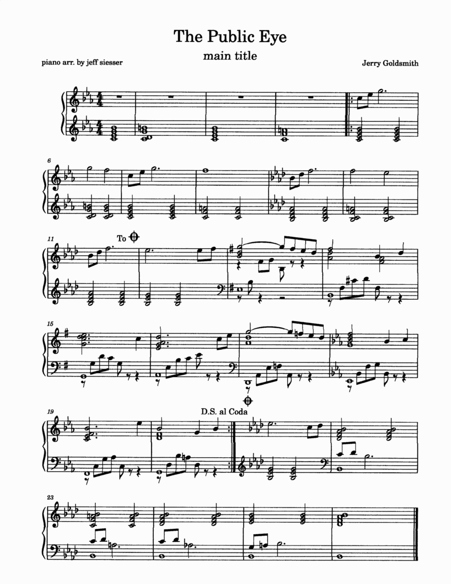 The Public Eye (arr. jeff siesser)