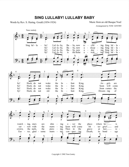 Sing Lullaby! Lullaby Baby - SATB (arr. Tom Gentry)