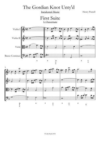 Gordian Knot Unty'd - Henry Purcell - Complete Conductors Score and Parts (arr. Luke Haydn)