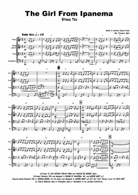 The Girl From Ipanema (Garota De Ipanema) (arr. Thomas H. Graf)