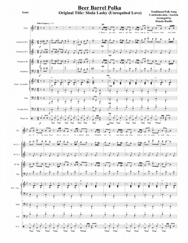 Beer Barrel Polka ( Roll Out The Barrel ) - German Band with Optional Vocal  - Oktoberfest (arr. Dennis Ruello)