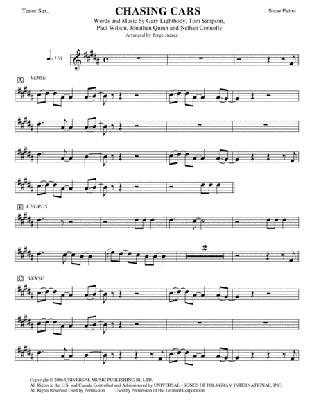 Chasing Cars (arr. Jorge Juárez)