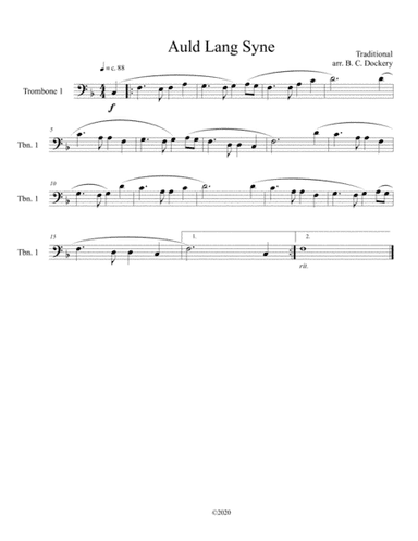 Auld Lang Syne (trombone solo) (arr. B. C. Dockery)