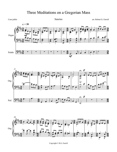 Sanctus from Three Meditations on a Gregorian Mass (arr. Robert G. Farrell)
