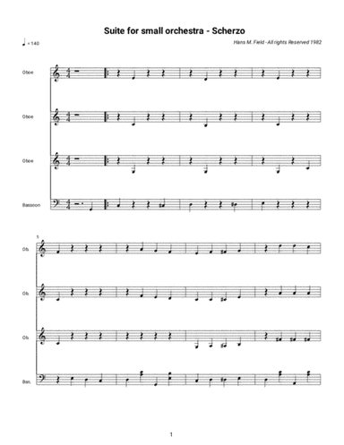 Suite for Small Orchestra - 2nd Movement - Scherzo