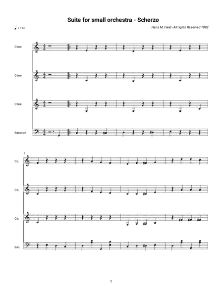Suite for Small Orchestra - 2nd Movement - Scherzo